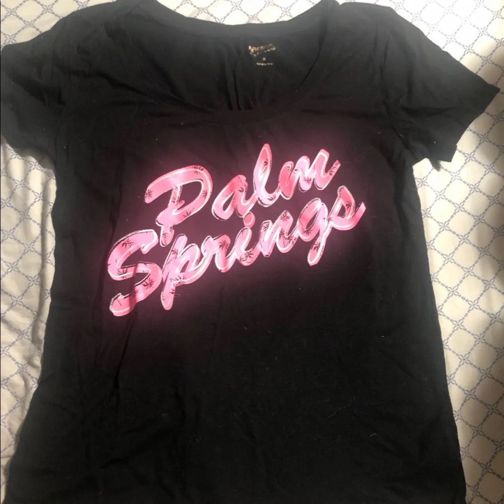 Black and pink Palm Springs tee
